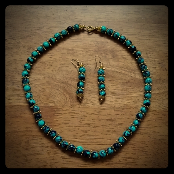 NWOT Reese Handmade Jewelry Beaded Black/Green - Picture 1 of 2